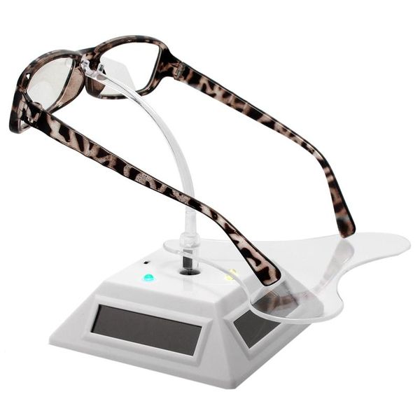 

jewelry pouches, bags solar rotating display stand with 7 colored lights can be used for glasses/jewelry, display/shooting white, Pink;blue