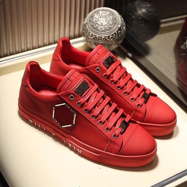 

fashion arrived 3 color men eu38-45 size leather pp material of sole man shipping mjkl5465, Red;white