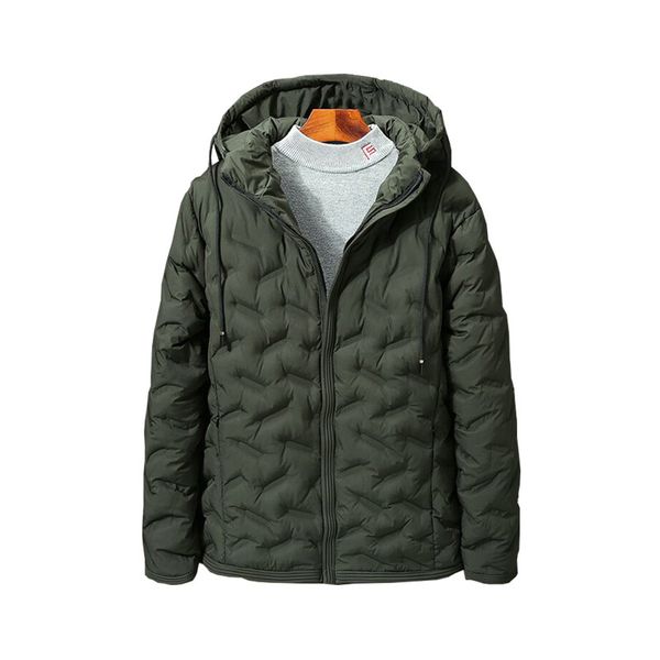 

new 2021 jacket of warm casual men parkas cotton turtlenecks men's padded winter coats outerwear large clothes i9d4, Black