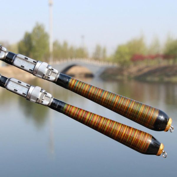 

boat fishing rods 1.8/2.1/2.4/3m can stretch pole wooden handle lure casting spinning rod