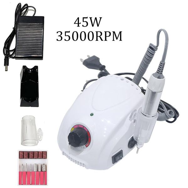 

nail drill & accessories 45w electric manicure machine salon art tools professional with 6 bits set
