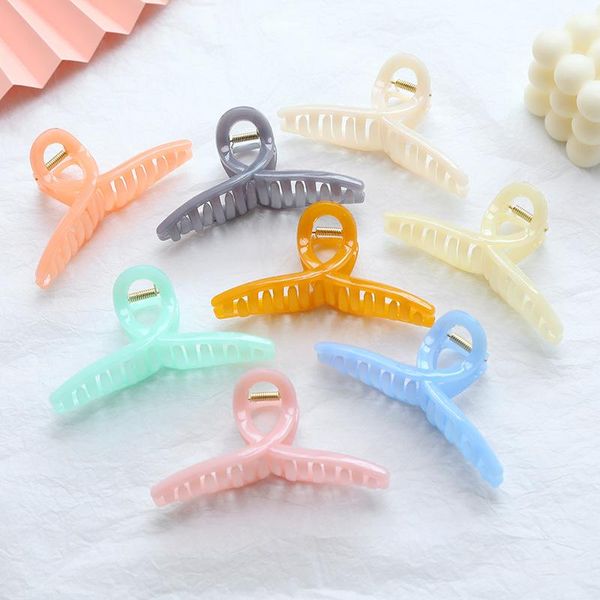 

hair accessories candy color clips women ponytail claw clip head grab crab girls bath hairpin barrettes