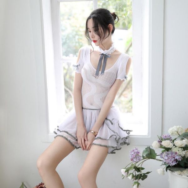 

socks & hosiery jacquard lingerie pure schoolgirl cosplay sheer pantyhose skirt babydoll teddy elastic netting intimate nightwear s, Black;white