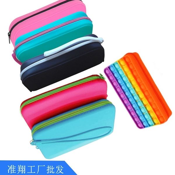 

rodent killing pioneer zipper cosmetics storage mobile phone zero wallet portable stationery pen silicone bag