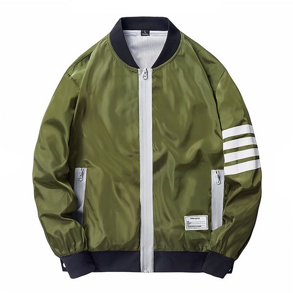 

2021 new men's autumn jacket long sleeve clothes dust coat clothing motorcycle korean fashion striped black windbreaker pqnm, Black;brown