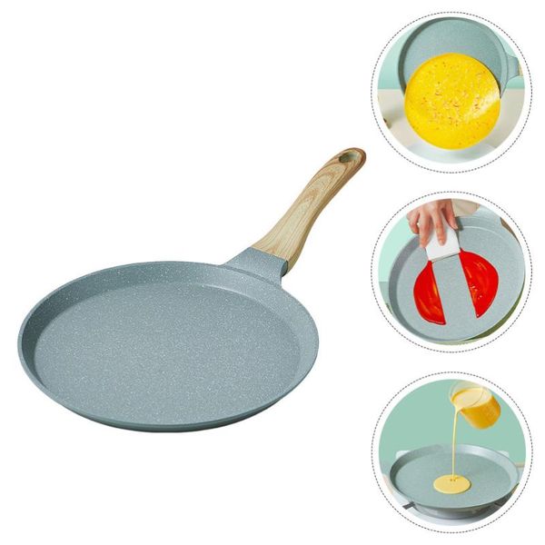 

pans 1 pc korean pancake pan durable flat-bottomed maifan stone frying (avocado green)