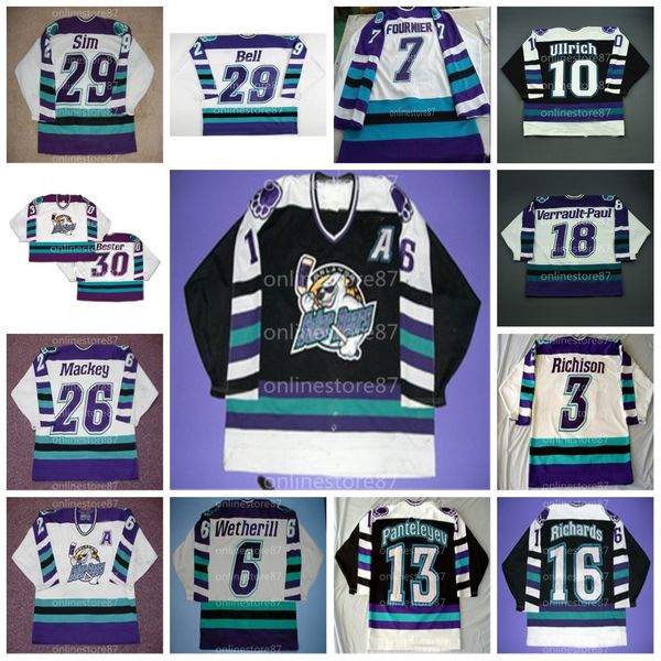 

vintage orlando solar bear hockey jersey grigori panteleyev grigori panteleyev pat mikesch mike ullrich jeff rucinski grant richison, Black