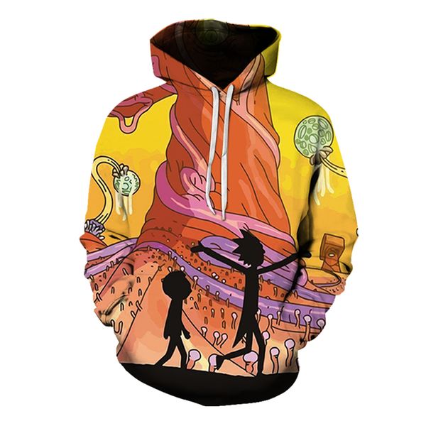 

big tree printed men's 3d printed hoodie visual impact party punk gothic round neck american sweater hoodie, Black