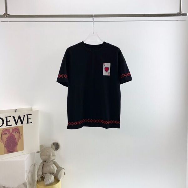 

21fw new fashion ins style short sleeve round neck print retro fashion casual hip-hop street t-shirt women men's t shirt love