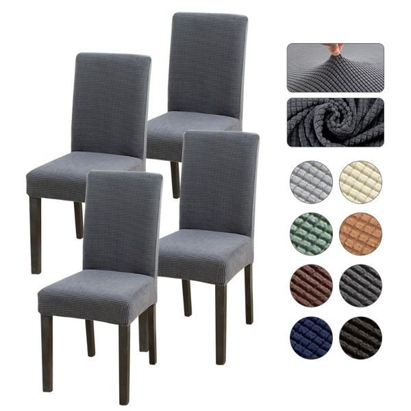 

chair covers 1/2/4/6/8pcs jacquard stretch dining removable kitchen protect spandex case for chairs