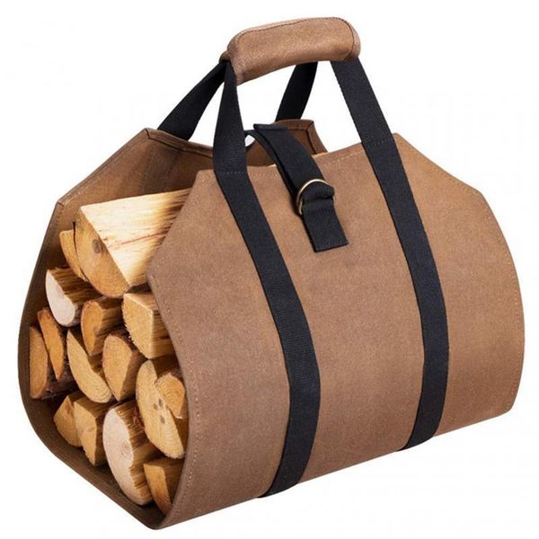 

storage bags portable firewood wood log carrier bag outdoor camping holder carry handbag handling canvas