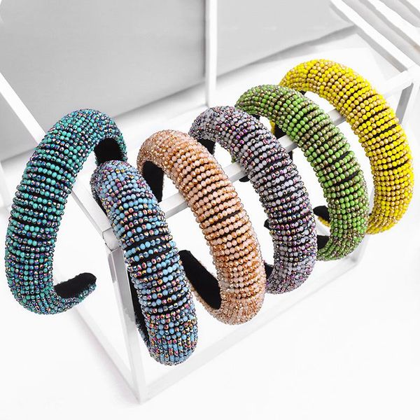 

hair clips & barrettes full crystal accessories romantic limited edition hairbands sparkly padded rhinestones headbands for girl womens, Golden;silver