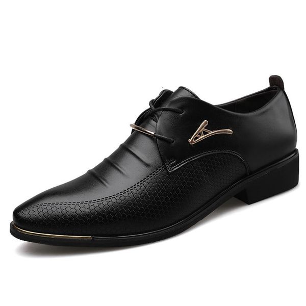 

formal lace up leather shoes men put on oxfords mode elegant portrait ratv, Black