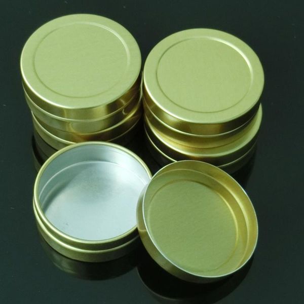 

5ps 20g aluminum cosmetic jars powder & travel portable jar cream empty refillable container for cosmetics golden silver