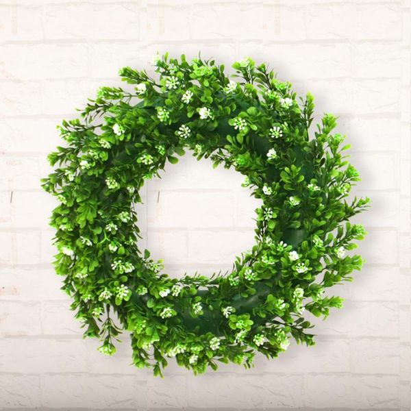 

artificial green plant wreath simulation green plant garland home office decor hawaii style party wedding decorative flowers