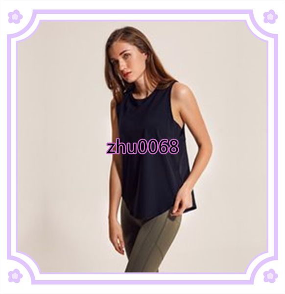 

yoga outfits lu-63 vest t-shirt solid colors women fashion outdoor tanks sports running gym clothes, White;red
