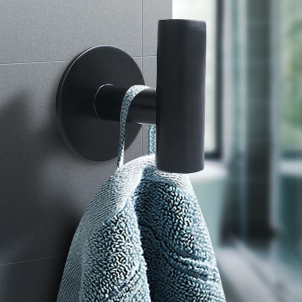

self adhesive hooks home kitchen wall door key holder rack stainless steel towel hanger bathroom & rails