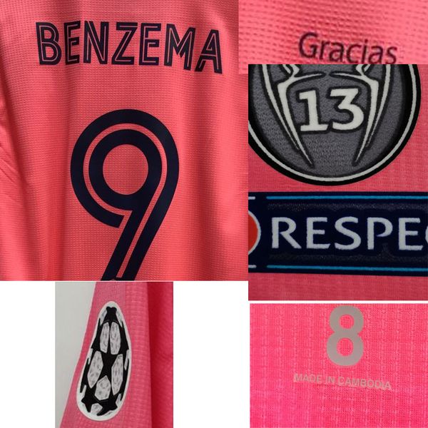 

2020-2021 match worn player issue gracias benzema modric hazard isco sergio ramos size 6 7 8 9 custom any name number soccer badge