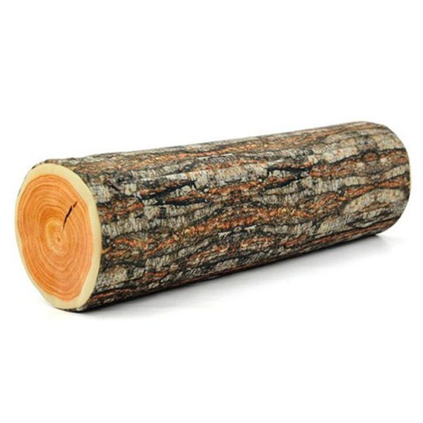 

pillow cylinder high simulation natural wood log trunk neck cushion