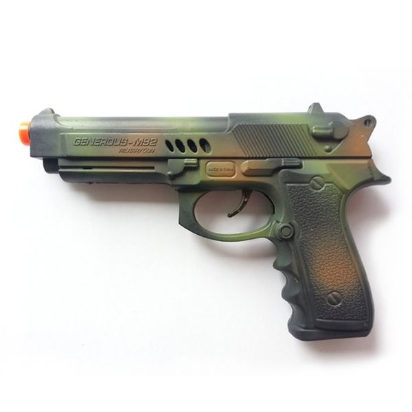 

classic camouflage drum sound flint simulation gun children's plastic toy pistol