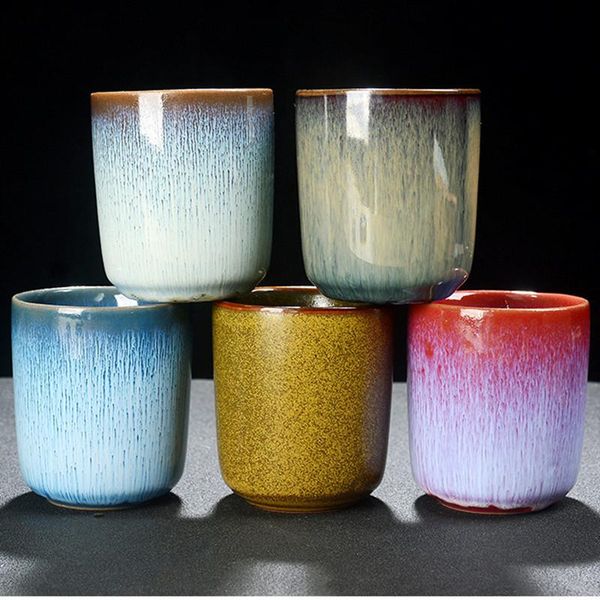 

cups & saucers kiln change water mug hand made ceramic individual tea cup tianmu large single master
