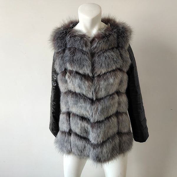 

new arriv fashion winter women imitation fox fur coat pu leather long sleeve jacket keep warm outwear lady casual overcoat s-3xl, Black