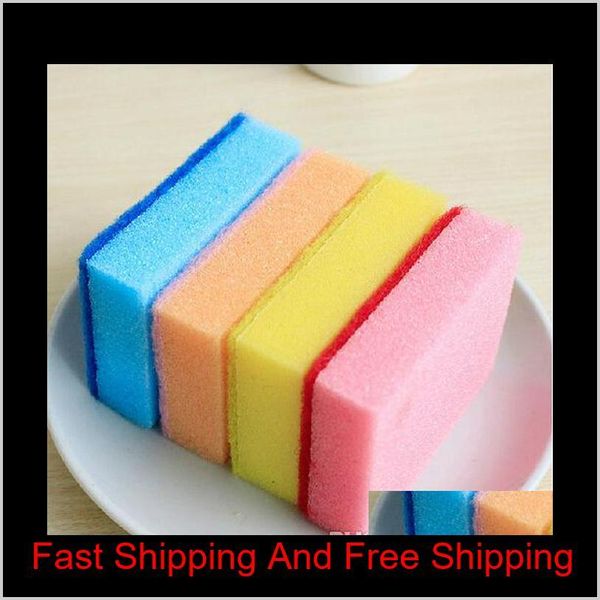 

novelty households cleaning tools colorful cleaning brush for dish pan 10 pcs/lot pot kitchen magic sponge bru qyljmd lyqlove