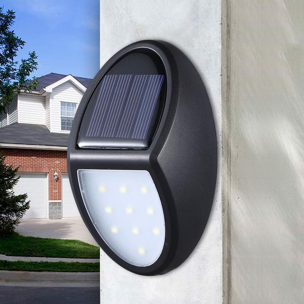 

outdoor wall lamps 10led white solar light lamp control waterproof powered sunlight for garden street decorate