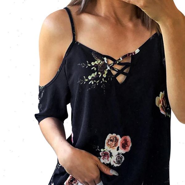 

white blouse women korean off shoulder ladies floral off shoulder shirt short sleeve casual blouse chemise femme l3