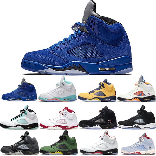 

basketball shoes 5s for men 3 space jam oreo metallic silver laney royal international flight ice blue fire wings what the white stealth com, White;red