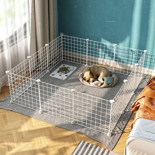 

kennels & pens dog house cage iron fence dogs exercise kennel puppy training adjustable play home pet products