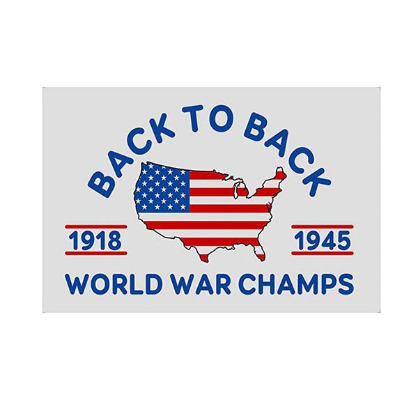 Back to Backs Flag World War Champs 3x5Ft Doppia cucitura Decorazione Banner 90x150cm Festival sportivo Poliestere Stampa digitale all'ingrosso