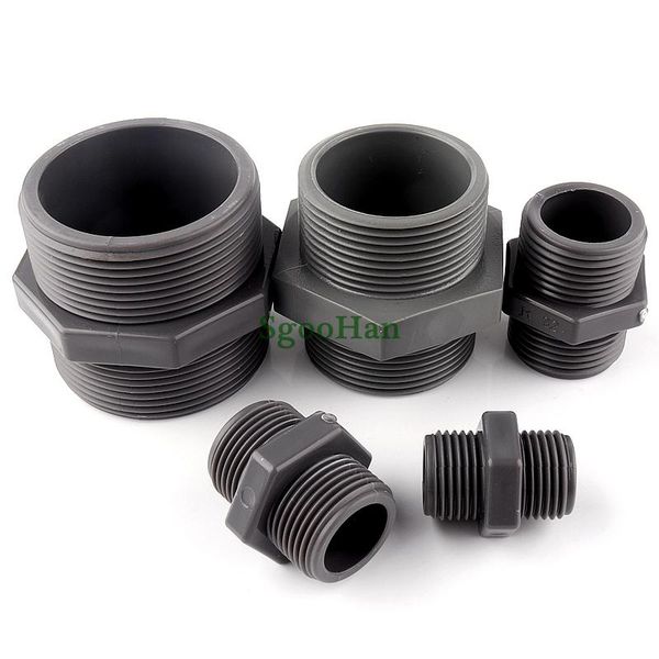 

3~50pcs 1/2"~2" male thread pvc nipple connector hydroponic framework coupler adapter pipe joint irrigation system fittings
