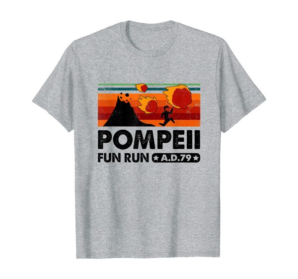 

pompeii fun run 79 ad retro vintage t-shirt, White;black