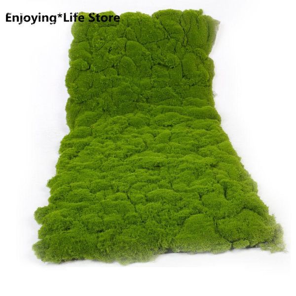 

decorative flowers & wreaths 1m*0.5m green plant wall grass mat moss turf simulation lawn shop scene window display fake artificial decorati