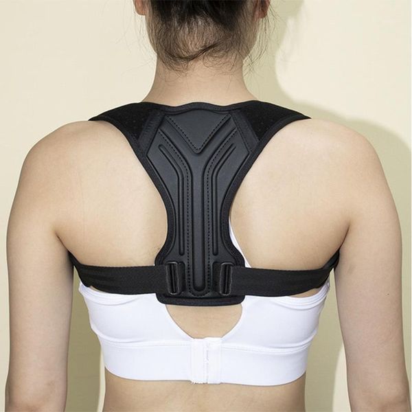 

back posture corrector corset clavicle spine body correction soreness relief durable belt comfortable fitness equipment1, Black;blue