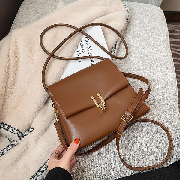 

shoulder bags net red retro small bag women's fashionable fashion texture single square versatile messenger