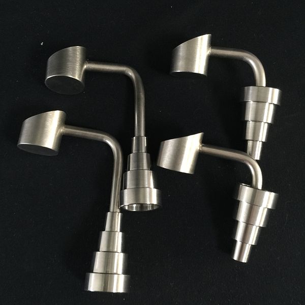 GR2 Universal Titanyum Tırnaklar Kubbeden Bulaşan Kovalar Bubbler Banger Tırnakları 18.8mm 14.4mm 10mm Erkek Kadın Eklemi 6 1 Titanyum Tırnak