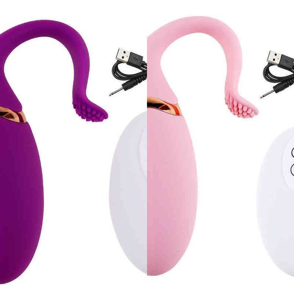 Nxy Mute 10 Geschwindigkeiten G-Punkt Kegal Ball Vibrator Fernbedienung Silikon Ei Vagina Enge Übung Sexspielzeug für Frauen Shop 1215