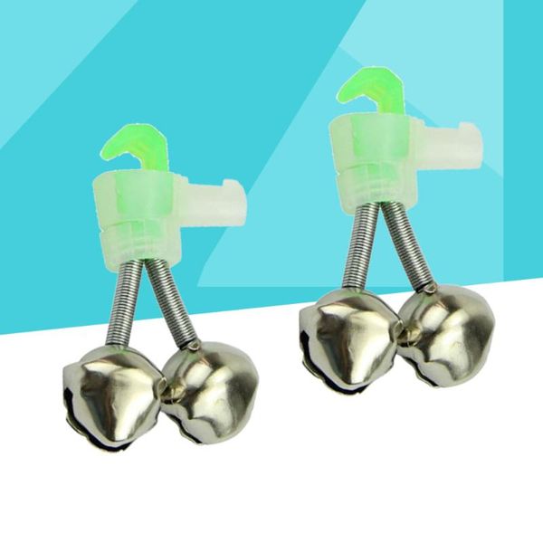 

fishing accessories 5 pcs rod alarm bells clip style dual clamp tip twin alert