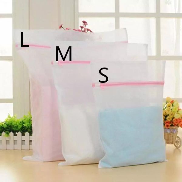 

laundry bags 1pc durable zipped wash storage home organization washing machine used mesh net case polyester