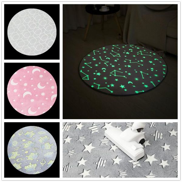 

carpets novelty luminous round carpet star moon floor mat bedroom study rectangle children tent computer chair