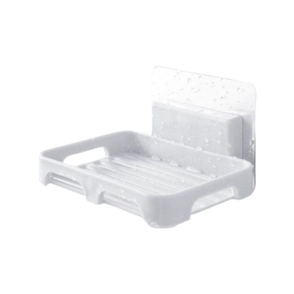 

soap dishes wall-mounted suction cup dish box punch drain rack handmade holder case minimalist modern tray sink