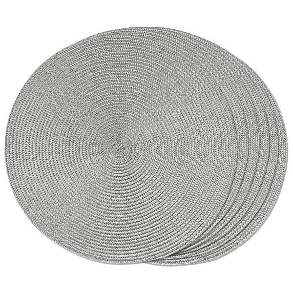 

mats & pads au -round braided placemats set of 6 table for dining tables woven washable non-slip place 15 inch