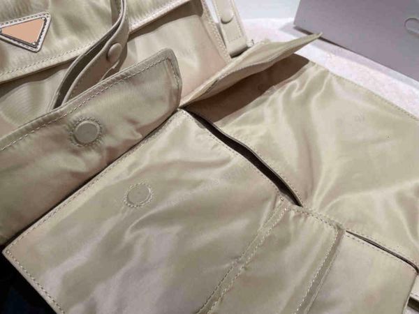 

designer handbags tote women's nylon material beige size square women bags