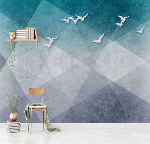 

wallpapers custom wallpaper 3d po wall nordic geometric bird abstract tv background covering 8d