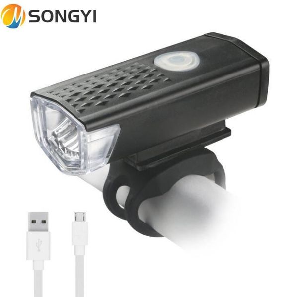 

songyi 2021 bike light usb rechargeable 300 lumen bicycle front light lamp bike headlight cycling led lantern i146