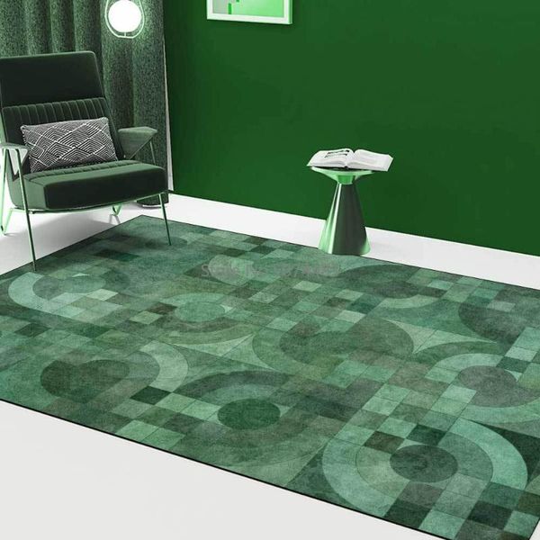 

carpets 200*300cm fashion modern minimalist emerald green geometric living room bedroom bedside carpet floor mat customization
