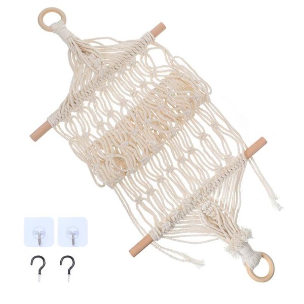 

other garden supplies 1pc creative fruit holder kitchen decorative basket pendant woven craft beige