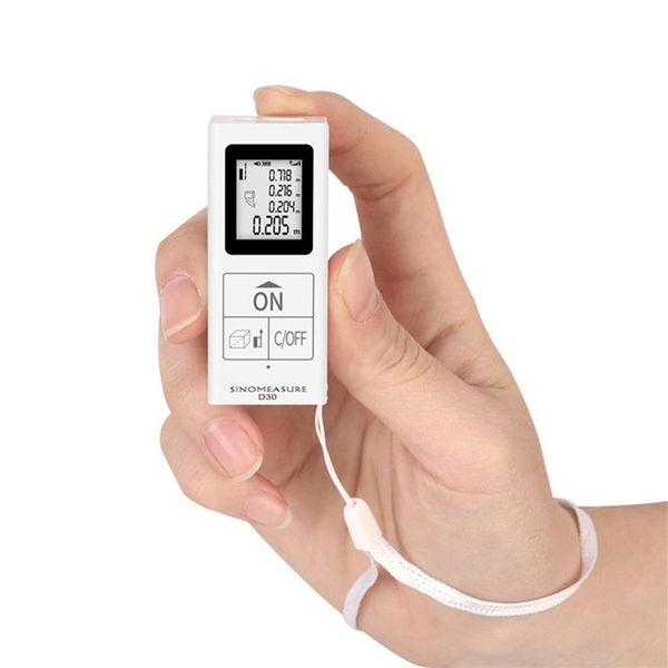 Mini portátil mini handheld medidor de distância a laser 35m digital rangefinder área lcd volume sala de medição faixa de medição 210728